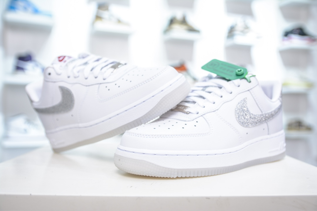 HY版纯原 Air Force 1 Nike Low 白银闪钻满天星 HQ3461-191