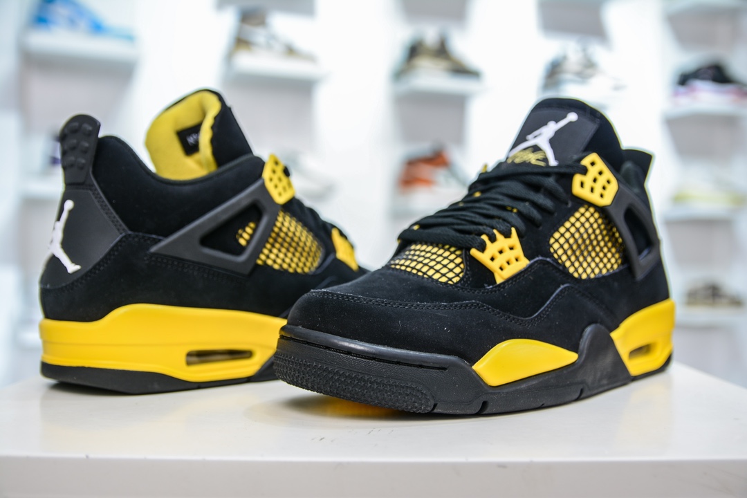 Rk版 Air Jordan AJ4 Retro 黑黄雷公 DH6927-017