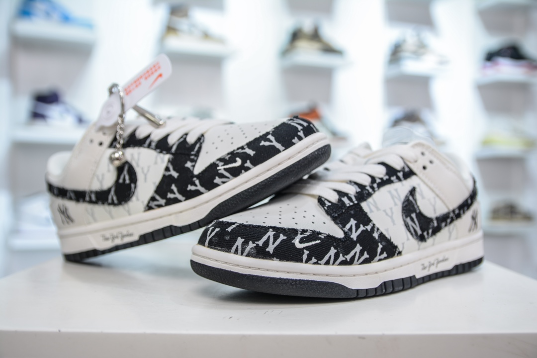 Nike SB Dunk Low x MLB 白黑牛仔印花 DQ1098-343