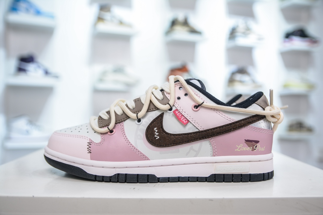 YC纯原 Nike Dunk Low 心动邮件 粉白棕 CW1590-100