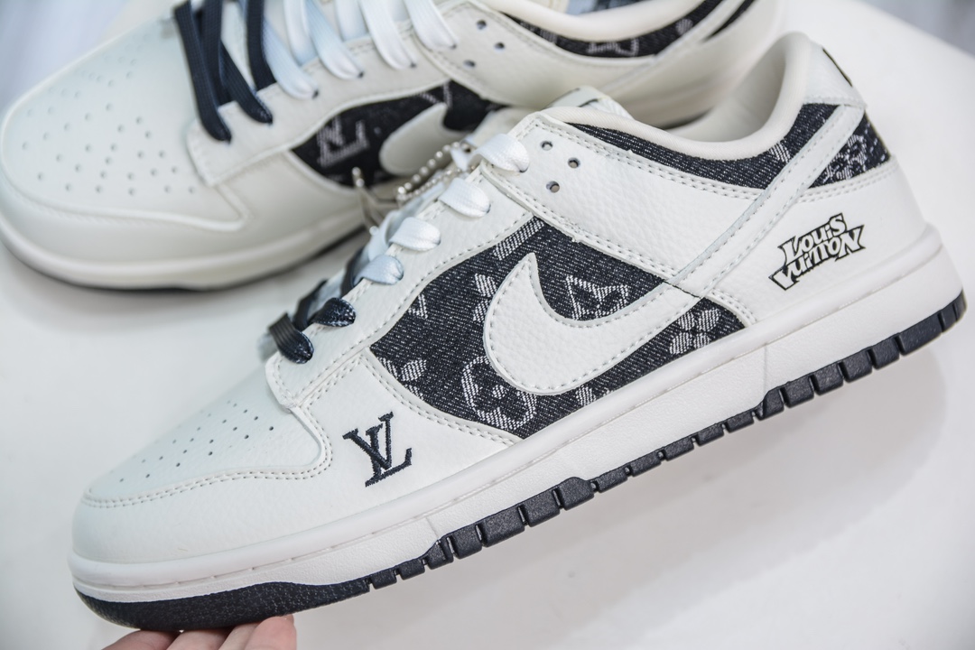 Nike SB Dunk Low x Louis Vuitton 白黑牛仔 XB3802-357