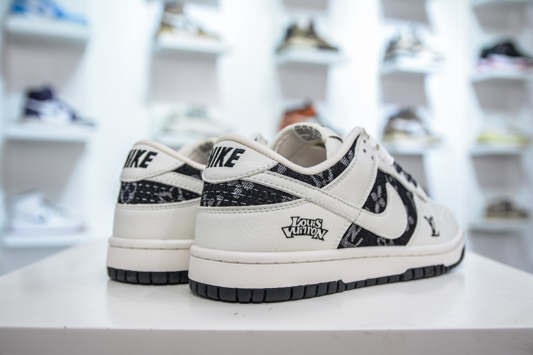 Nike SB Dunk Low x Louis Vuitton 白黑牛仔 XB3802-357