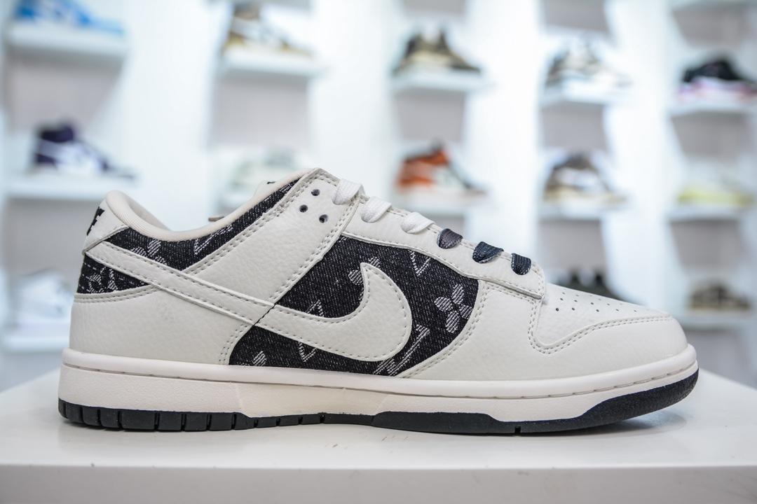 Nike SB Dunk Low x Louis Vuitton 白黑牛仔 XB3802-357