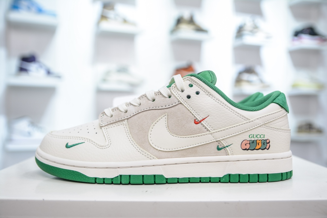 Nike SB Dunk Low x GUCCI 白绿三小钩 KK1688-052