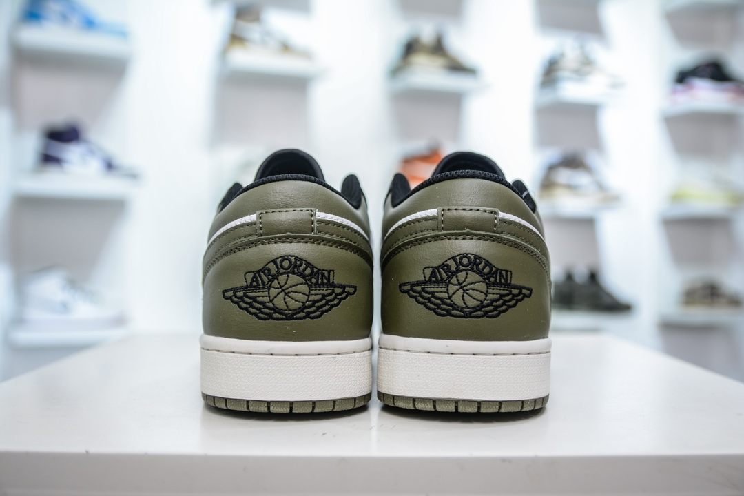 Air Jordan 1 Low 黑白绿 553558-092