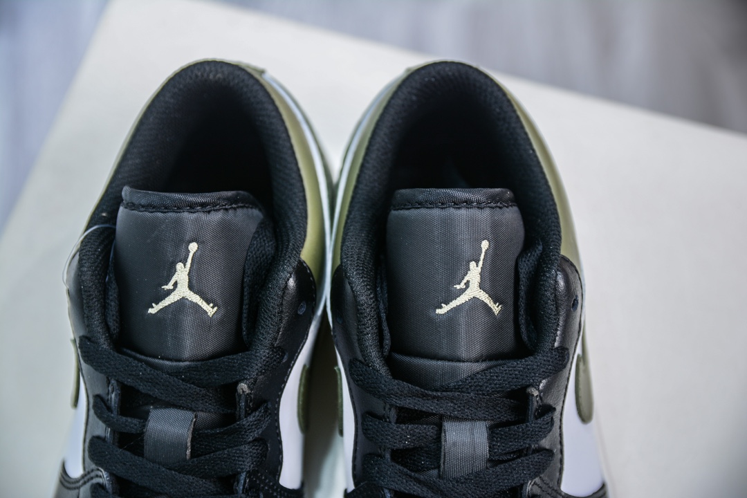 Air Jordan 1 Low 黑白绿 553558-092