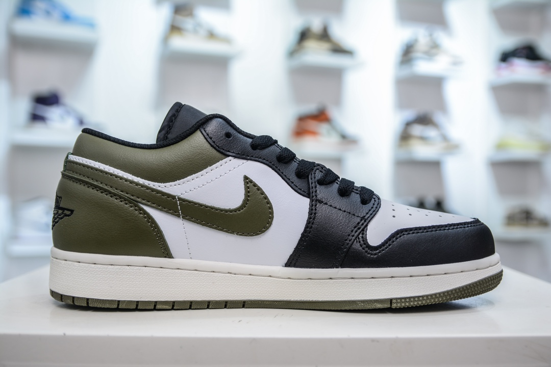 Air Jordan 1 Low 黑白绿 553558-092