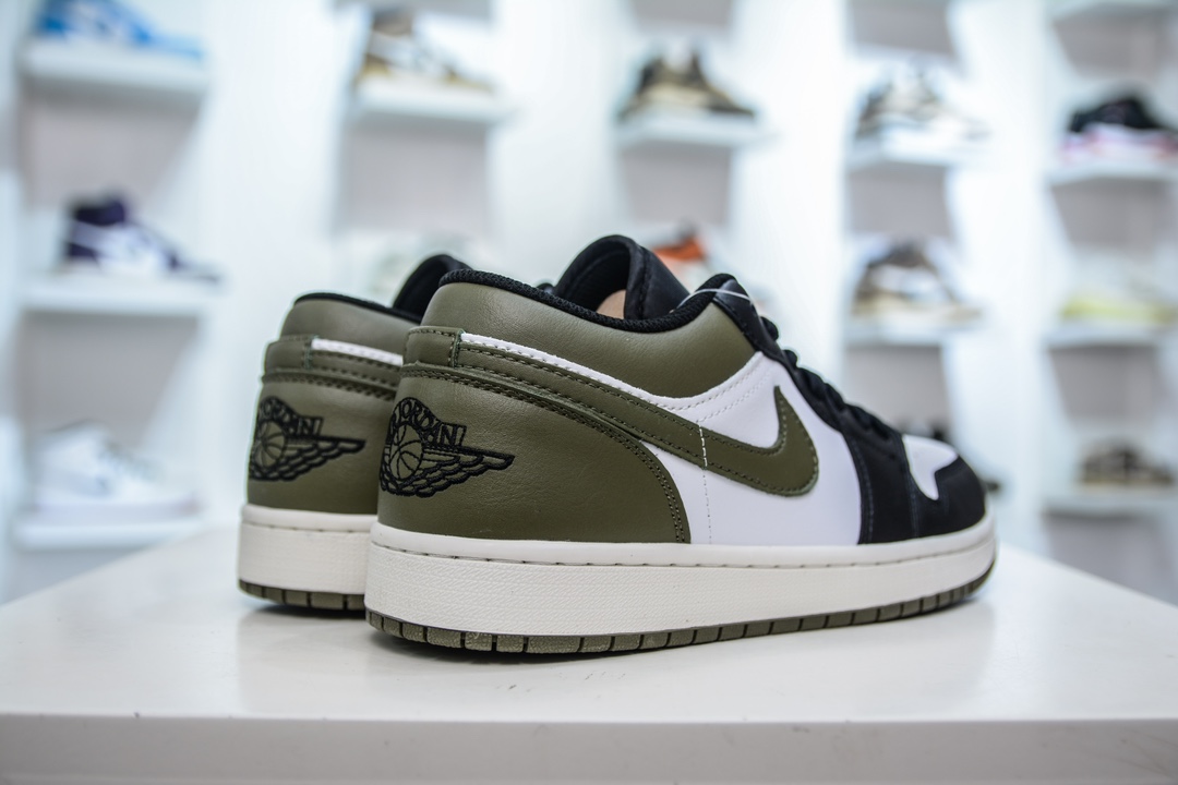 Air Jordan 1 Low 黑白绿 553558-092