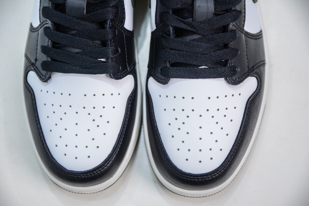 Air Jordan 1 Low 黑白绿 553558-092