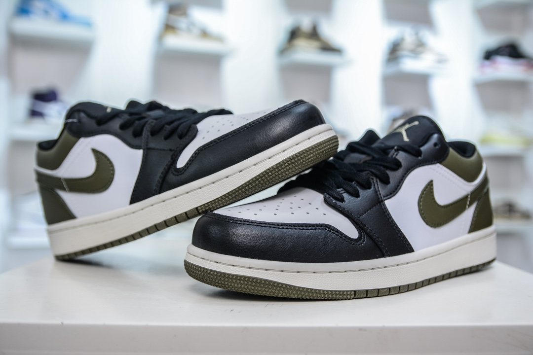 Air Jordan 1 Low 黑白绿 553558-092