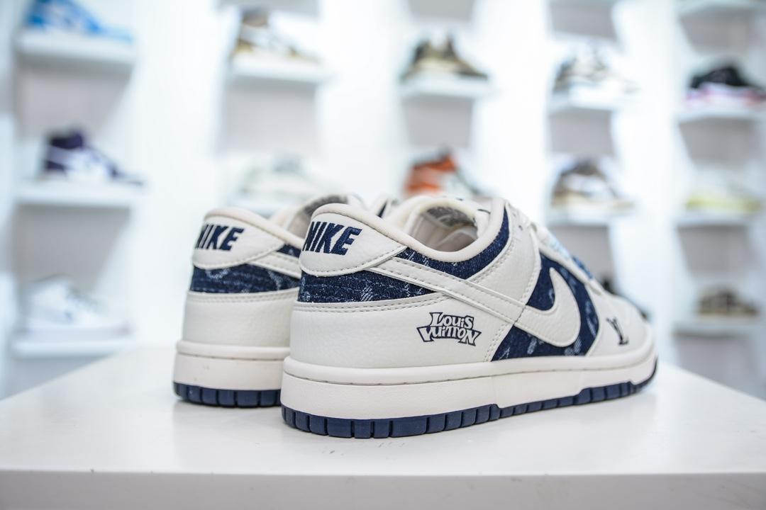 Nike SB Dunk Low x Louis Vuitton 白藏蓝牛仔 XB3802-359