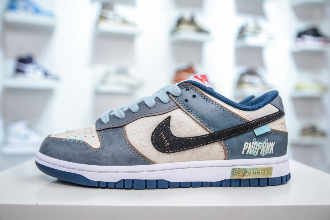 YC纯原 礼盒版 Nike Dunk Low 航海时代 探浪寻 米蓝黑 DD1391-400