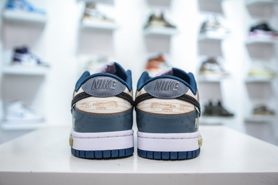 YC纯原 礼盒版 Nike Dunk Low 航海时代 探浪寻 米蓝黑 DD1391-400