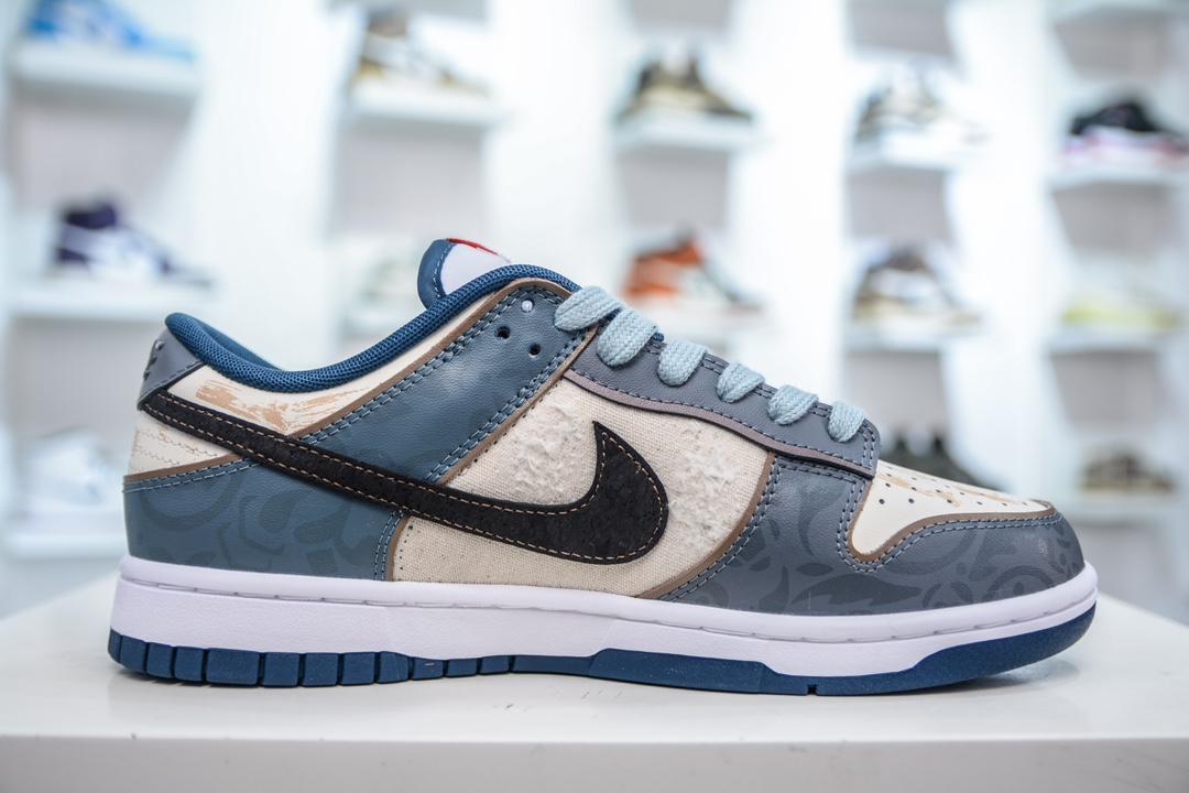 YC纯原 礼盒版 Nike Dunk Low 航海时代 探浪寻 米蓝黑 DD1391-400