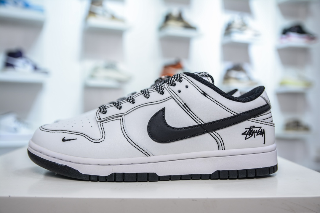 Nike SB Dunk Low x Stussy 斯图西白黑满天星   FC1688-137