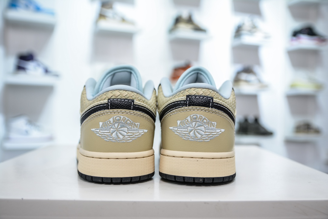 DT纯原 Nike Air Jordan 1 Low SE”Coconut Milk/Black” 米黑编织 乔1低帮文化篮球鞋  HQ3437-101