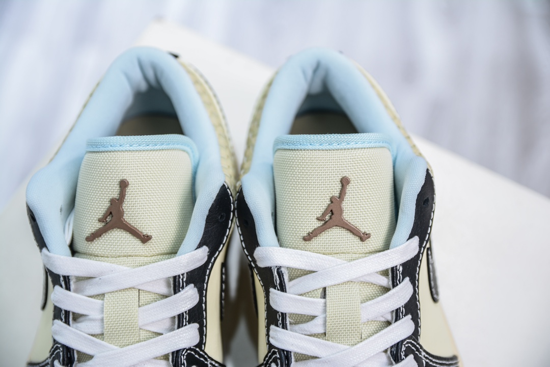 DT纯原 Nike Air Jordan 1 Low SE”Coconut Milk/Black” 米黑编织 乔1低帮文化篮球鞋  HQ3437-101