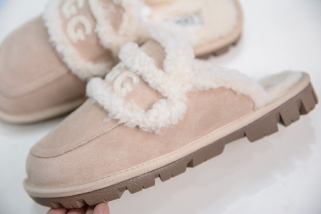 UGG W Classic Coquette Clog Slipper II 科凯特2.0系列时尚居家穆勒风包头舒适保暖露跟半拖鞋 OB938/SAND