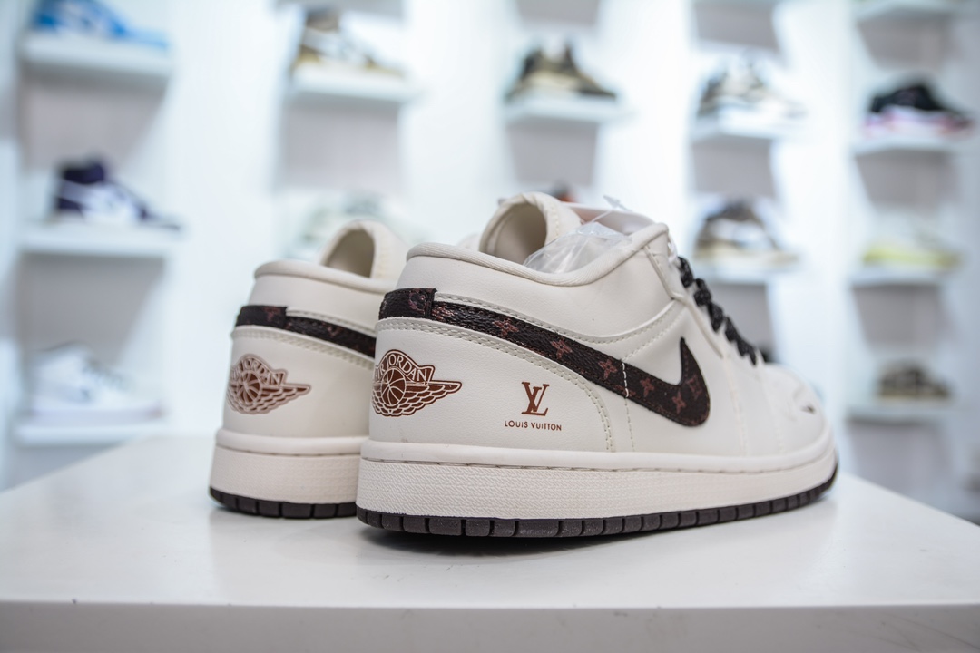 Air Jordan 1 Retro Low x Louis Vuitton 白棕满天星 WG8850-004