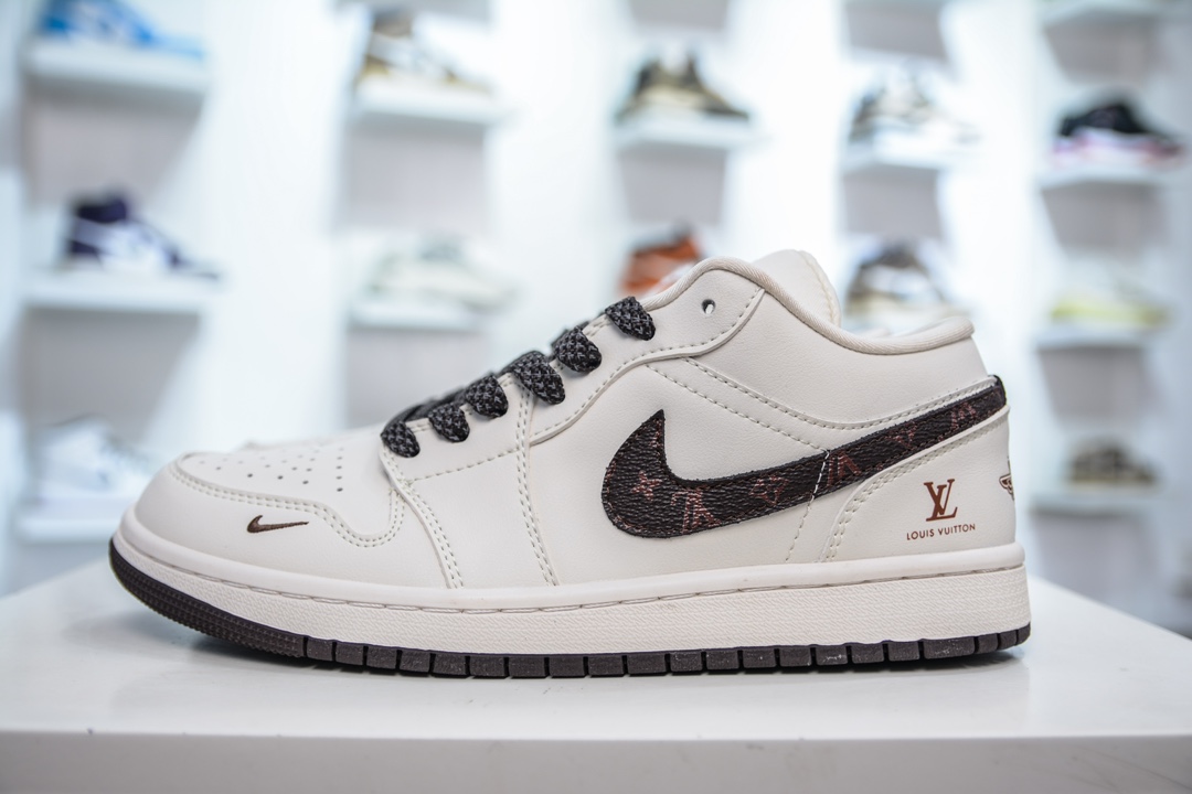 Air Jordan 1 Retro Low x Louis Vuitton 白棕满天星 WG8850-004