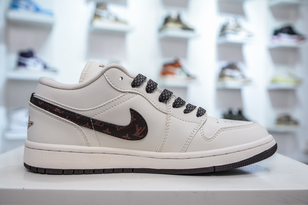 Air Jordan 1 Retro Low x Louis Vuitton 白棕满天星 WG8850-004