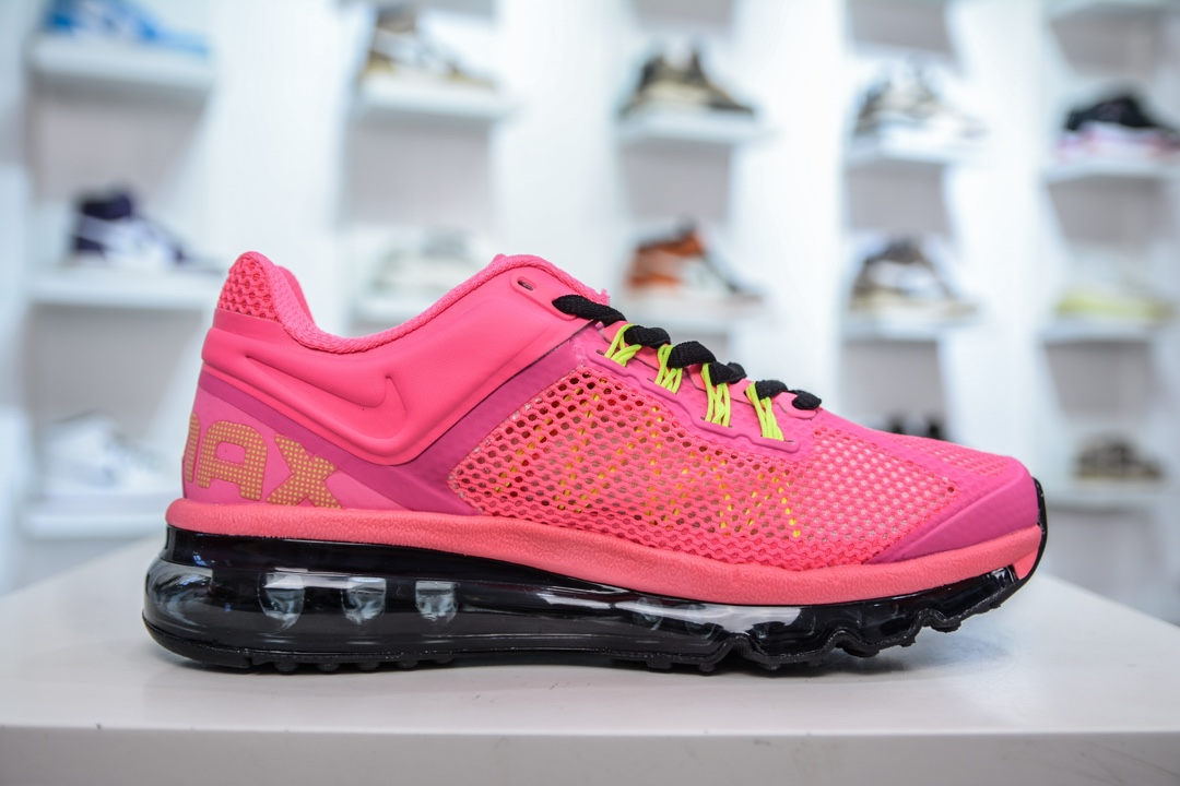 NIKE Air Max 2013 耐克复古透气网布全掌气垫 缓震跑步鞋 555753-600