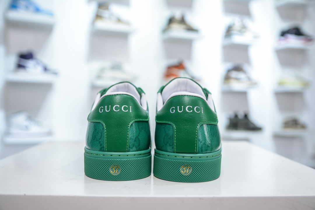 经典高奢古驰GUCCI古驰 Ace Embroidered Low-Top拼色刺绣系列低帮潮流百搭休闲板鞋