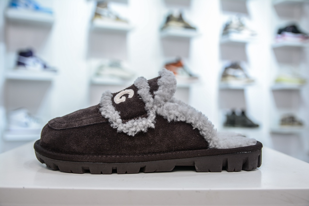 UGG W Classic Coquette Clog Slipper II 科凯特2.0系列时尚居家穆勒风包头舒适保暖露跟半拖鞋 OB938/CHOCOLATE