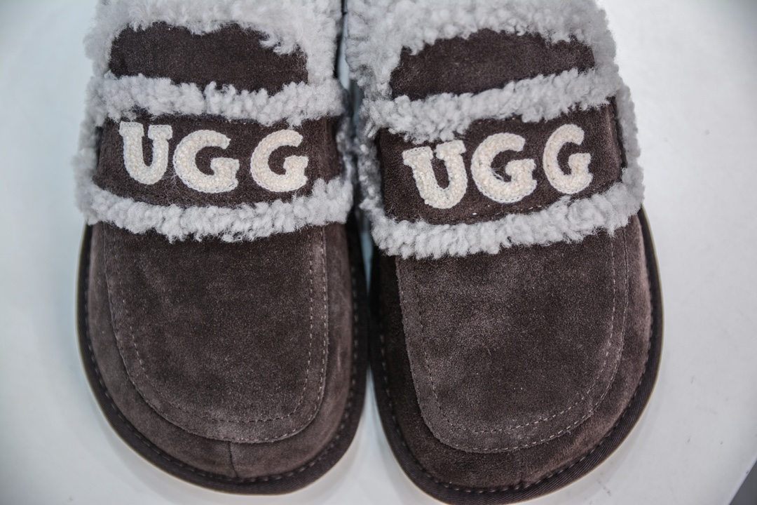 UGG W Classic Coquette Clog Slipper II 科凯特2.0系列时尚居家穆勒风包头舒适保暖露跟半拖鞋 OB938/CHOCOLATE