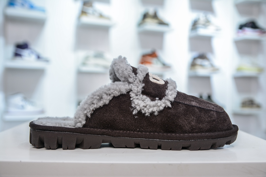 UGG W Classic Coquette Clog Slipper II 科凯特2.0系列时尚居家穆勒风包头舒适保暖露跟半拖鞋 OB938/CHOCOLATE