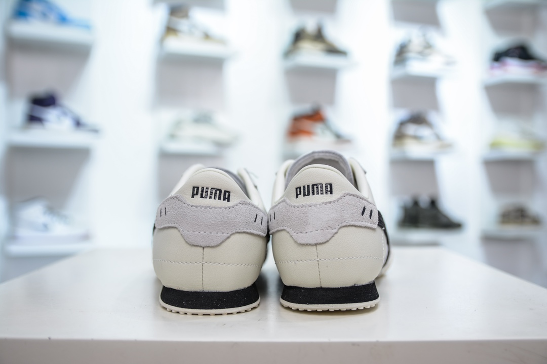 彪马PUMA mPalermo Leather 巴勒莫系列低帮德训风拼接皮革复古百搭休闲运动板鞋“ 402186-01