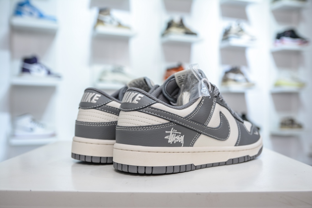 Nike SB Dunk Low x Stussy 斯图西联名-灰白小钩满天星 BB9898-007