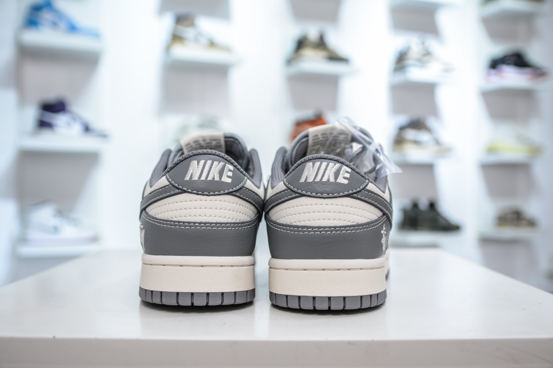 Nike SB Dunk Low x Stussy 斯图西联名-灰白小钩满天星 BB9898-007