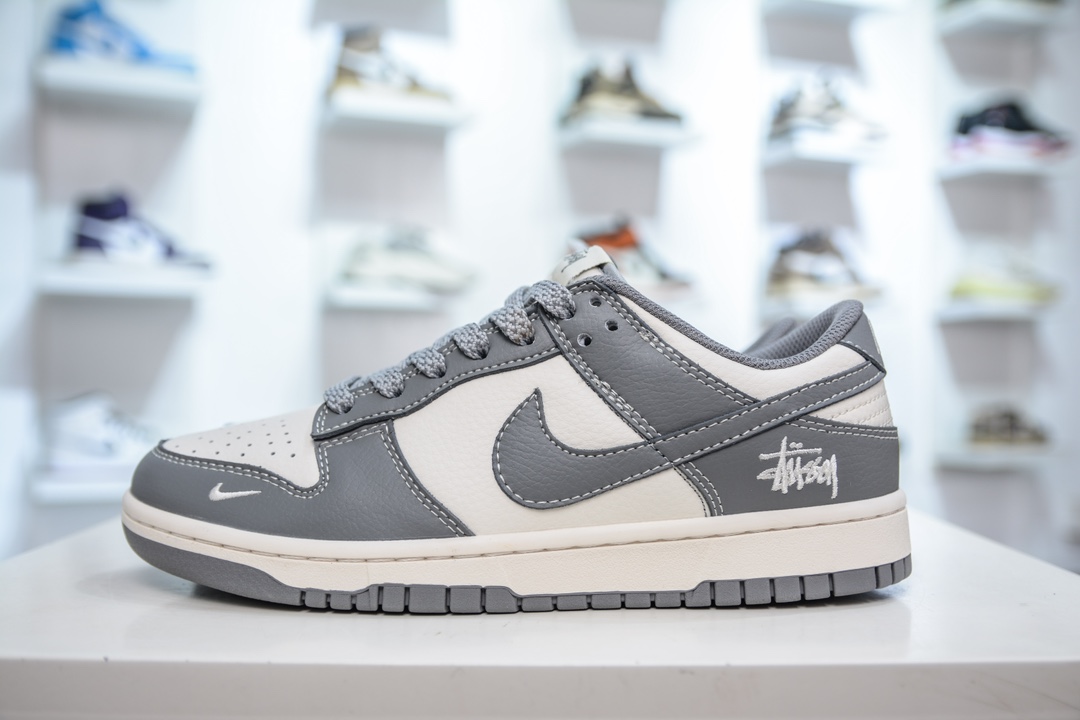 Nike SB Dunk Low x Stussy 斯图西联名-灰白小钩满天星 BB9898-007