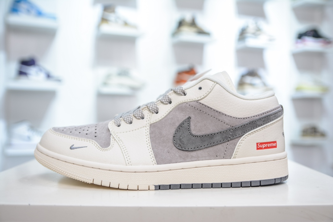 Air Jordan 1 Retro Low x Supreme 米灰小钩 SJ9950-030