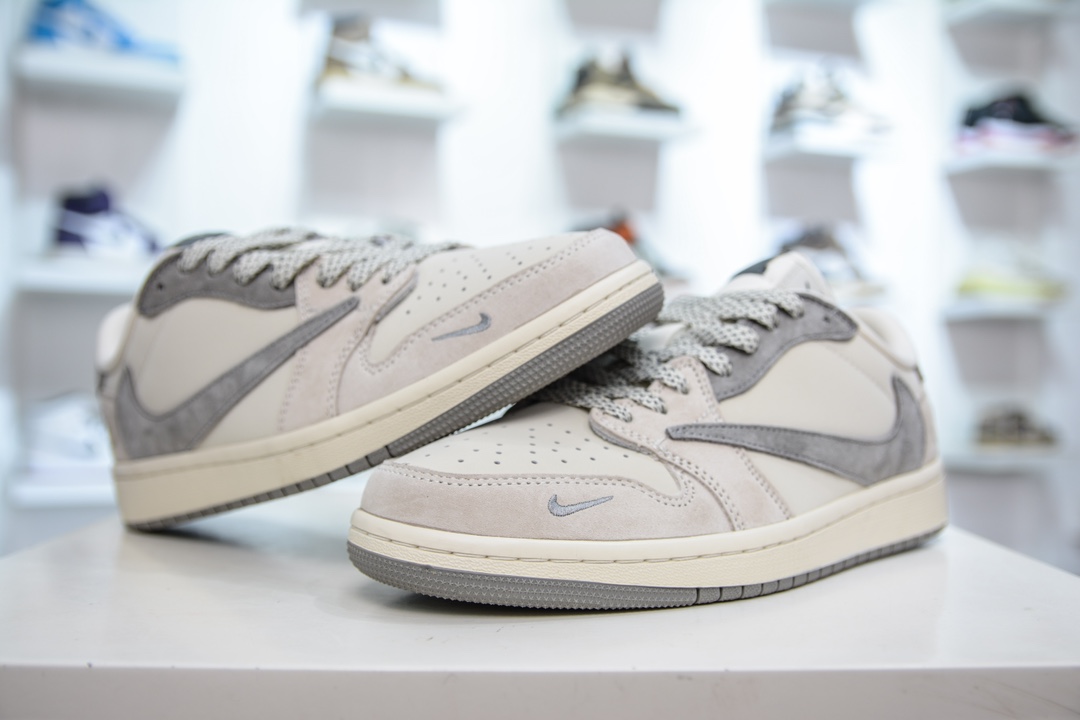 Travis Scott x Nike Air Jordan 1 Low x Fragment Design 米灰 JH6088-612