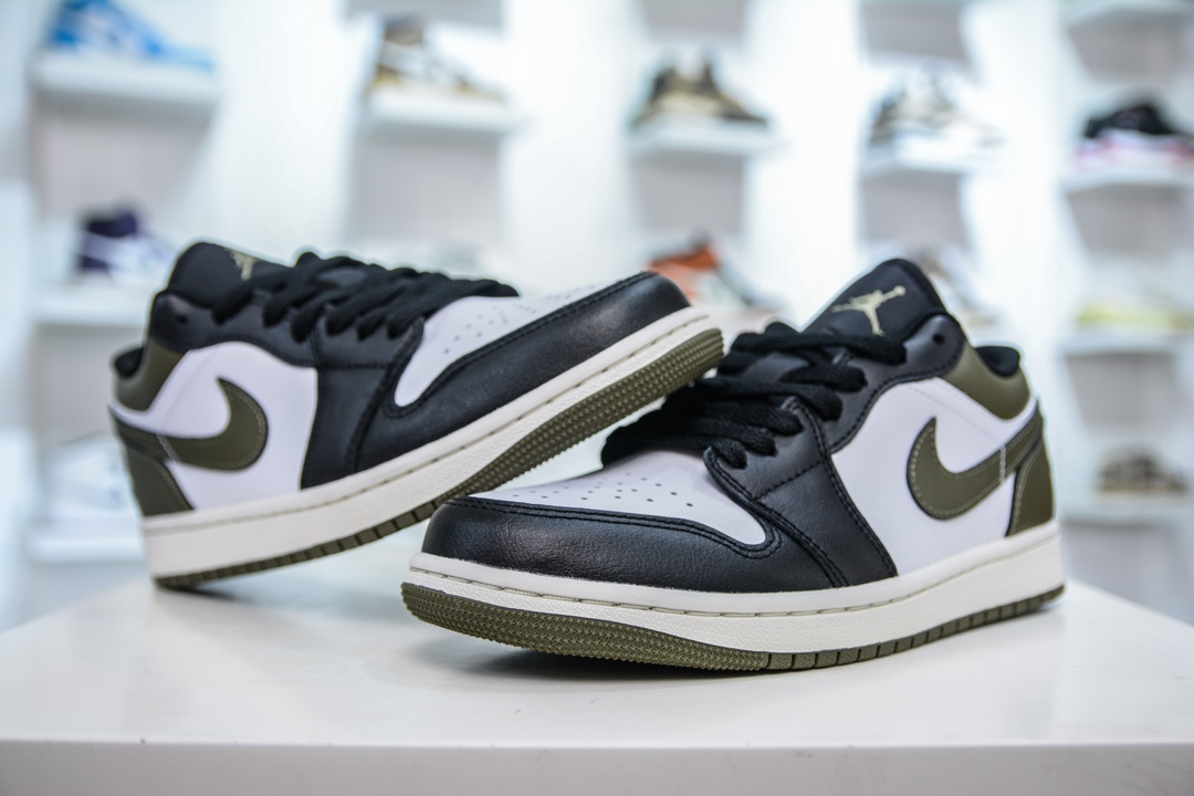 DT纯原 Nike Air Jordan AJ1 Low 低帮 白黑绿 553558-092