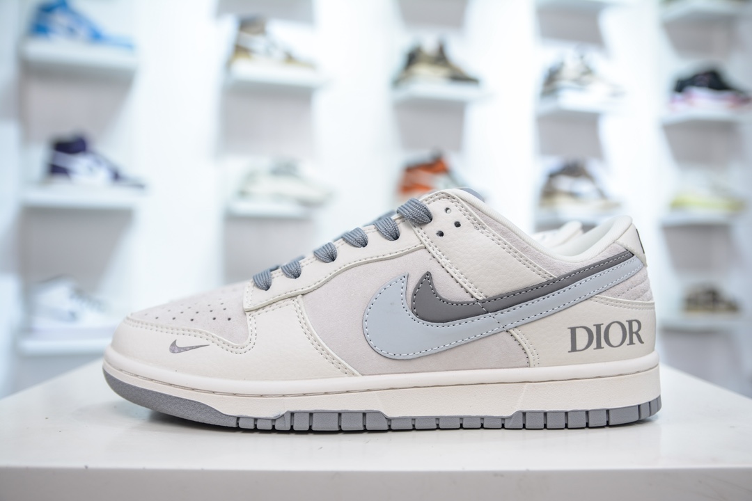 Dior x Nike Dunk 迪奥联名-米白灰深灰双勾 XD6188-042