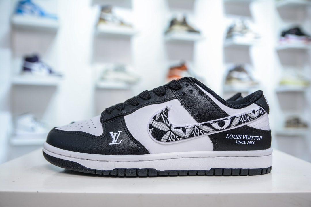 Nike SB Dunk Low“LV联名 萌萌熊猫” 周年高端定制 低帮休闲板鞋 JH8035-929