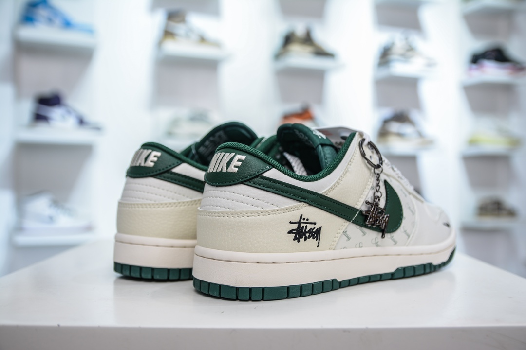 Nike SB Dunk Low x Stussy 白绿小钩满天星 XY1688-013