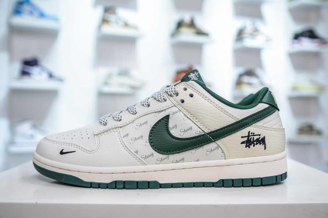 Nike SB Dunk Low x Stussy 白绿小钩满天星 XY1688-013