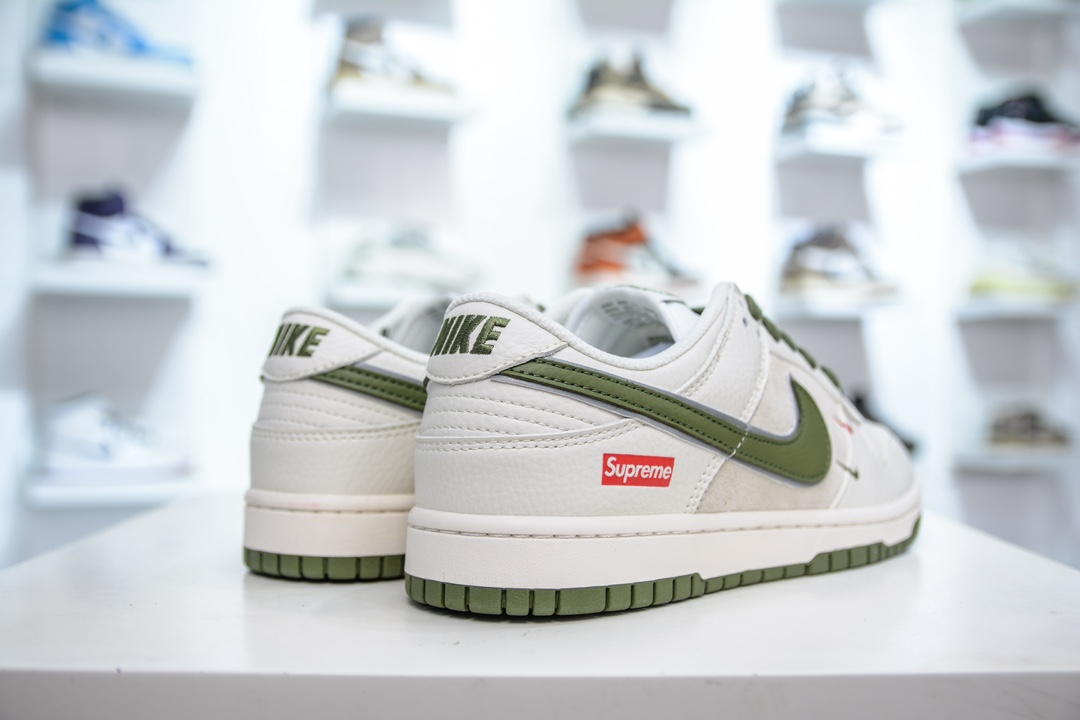 Nike SB Dunk Low x Supreme 米深绿双钩 XX2025-689