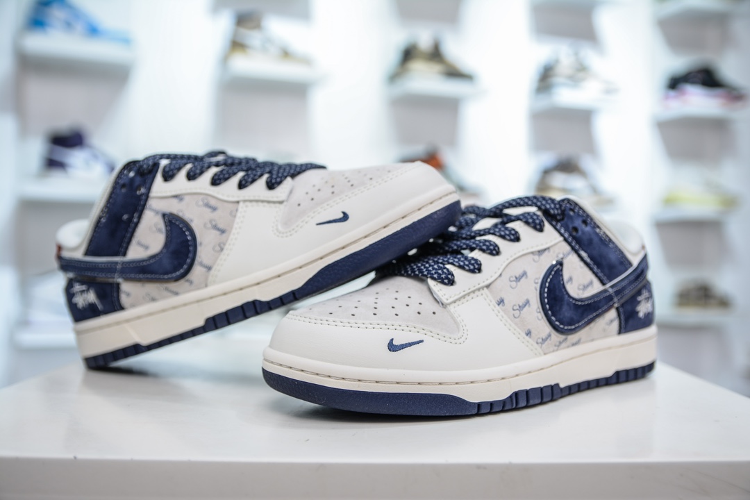 Nike SB Dunk Low x Stussy 斯图西联名-猪八米灰蓝 XX2025-609