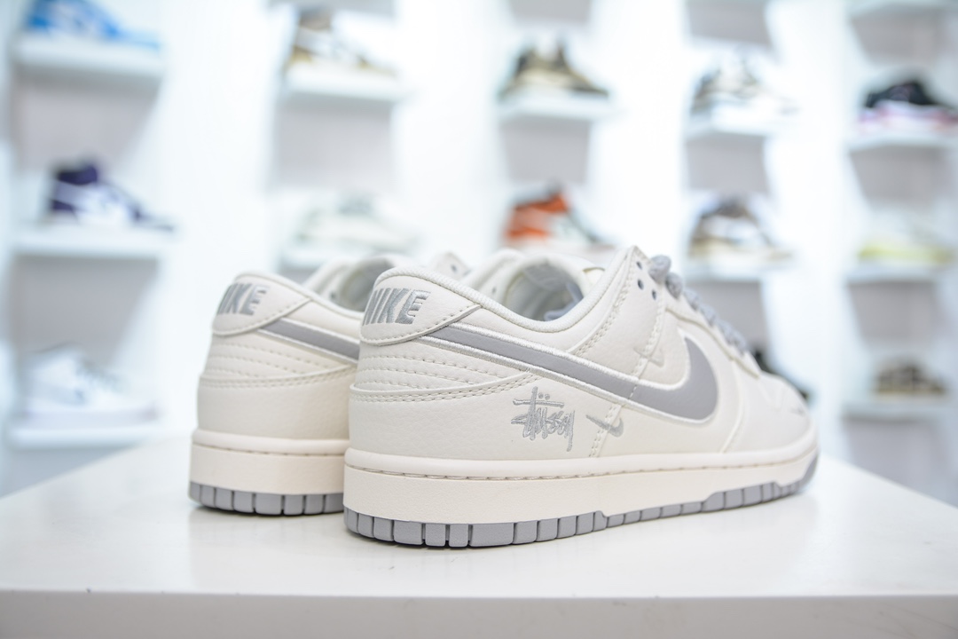 Nike SB Dunk Low x Stussy 米白灰三小钩 SJ2068-282