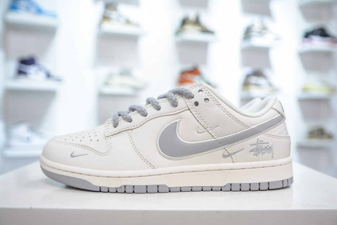 Nike SB Dunk Low x Stussy 米白灰三小钩 SJ2068-282