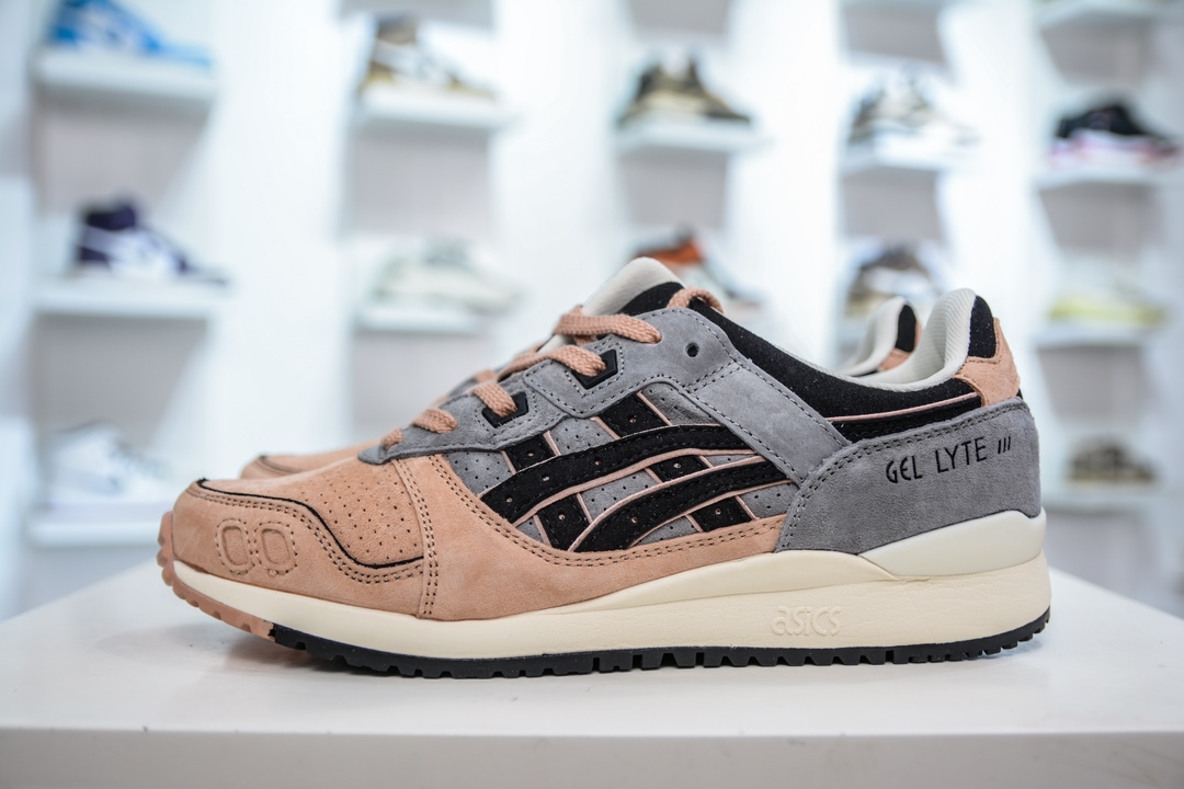 亚瑟士 Asics Gel-Lyte 3 OG 反毛皮织物休闲跑步鞋 TQ7D7L-9690