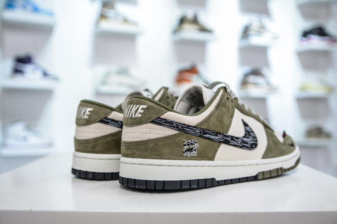 Nike SB Dunk Low x UNDEFDATED 白绿翻毛 多重黑钩 DJ2024-037