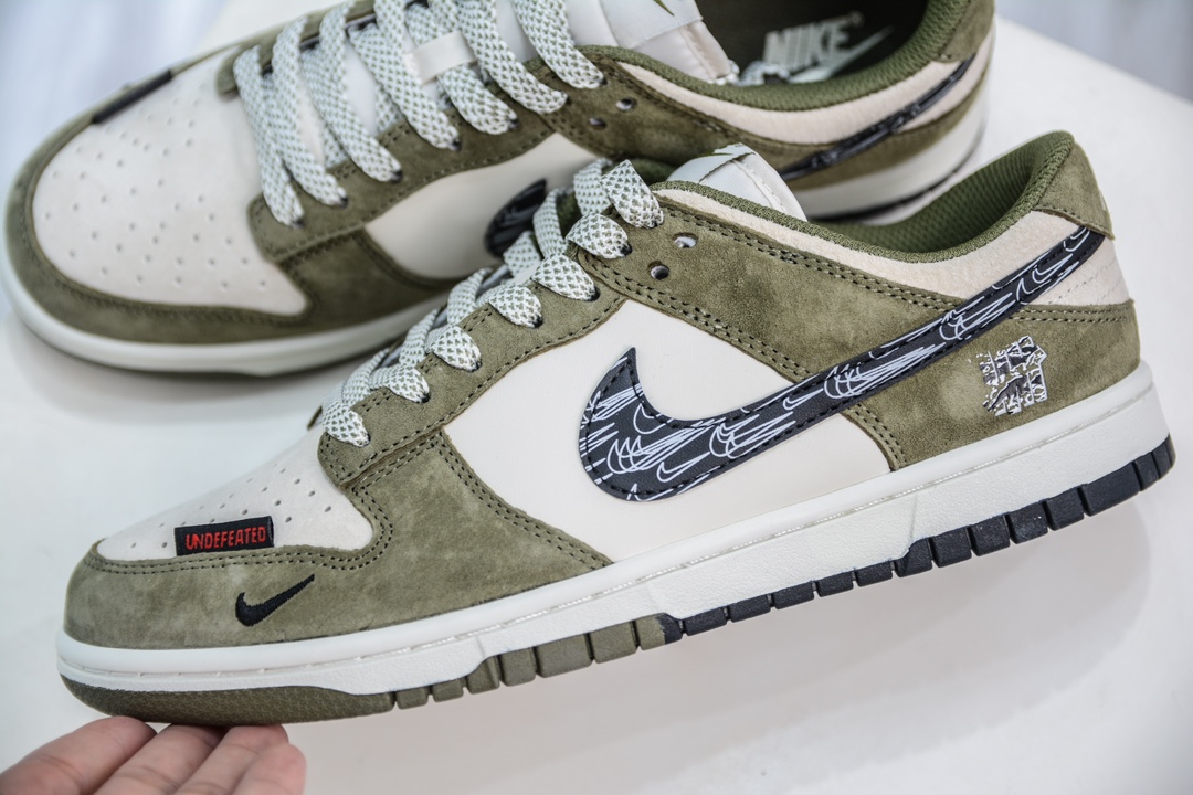 Nike SB Dunk Low x UNDEFDATED 白绿翻毛 多重黑钩 DJ2024-037