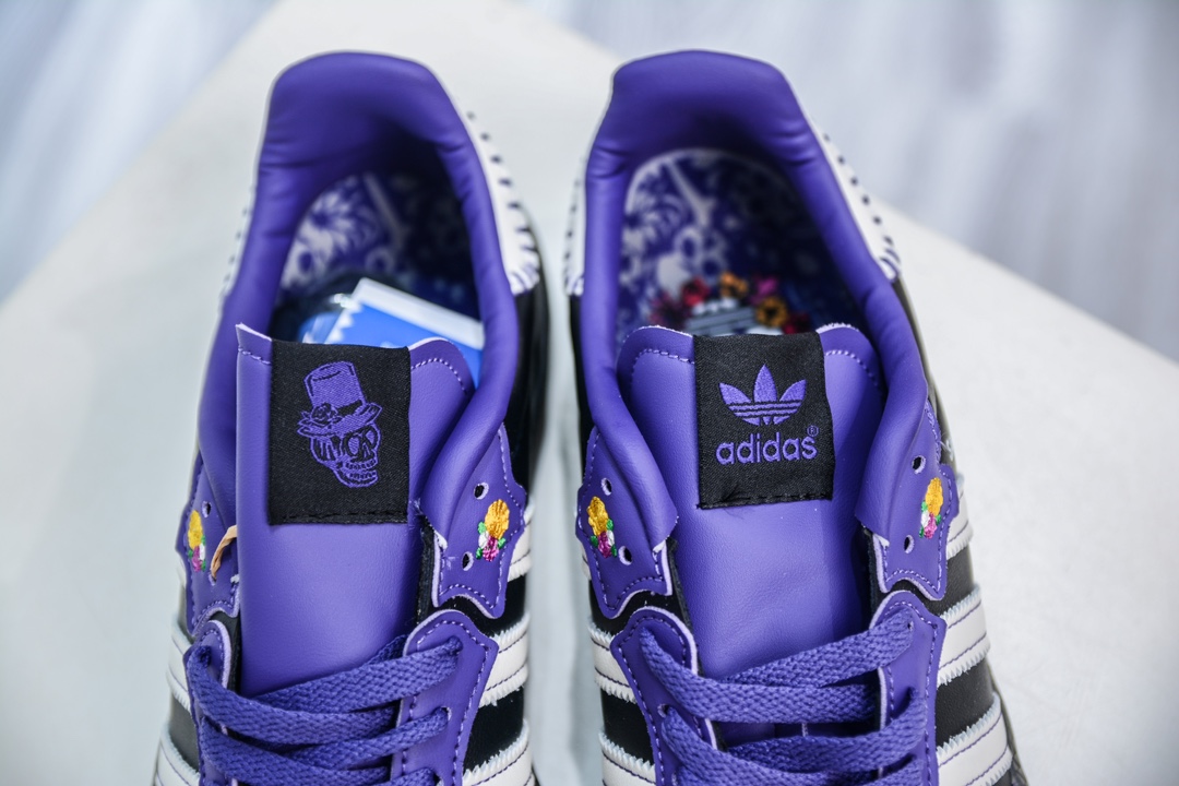 YH版 adidas originals Samba OG DIa DE LOS Muertos pack 2024 联名复古桑巴板鞋 JI3935