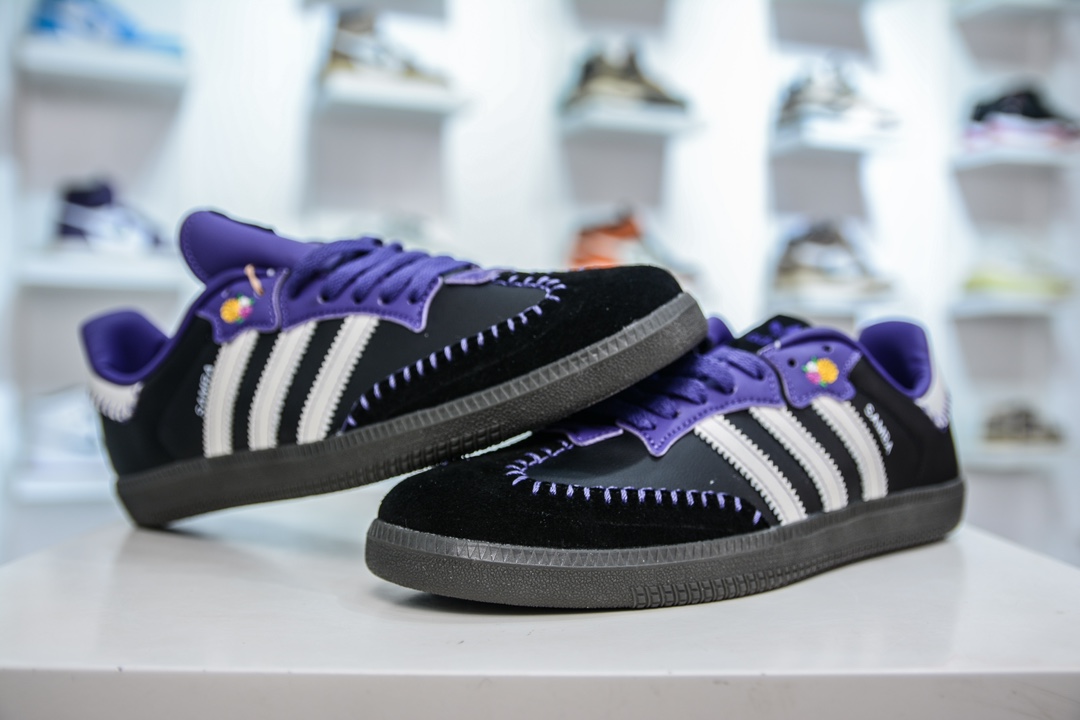 YH版 adidas originals Samba OG DIa DE LOS Muertos pack 2024 联名复古桑巴板鞋 JI3935